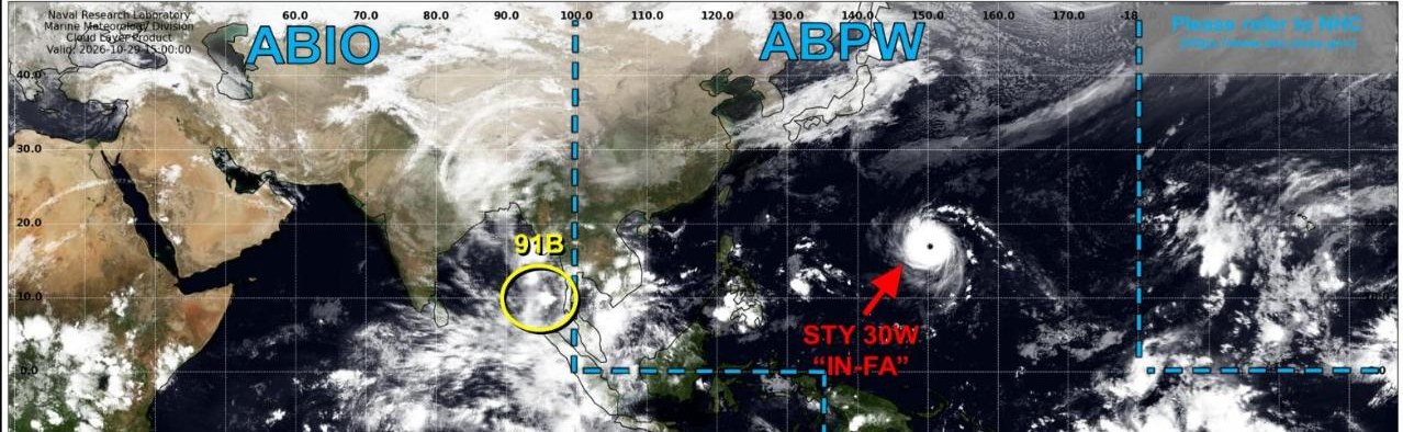 JTWC のトップページ（2026年10月30日）